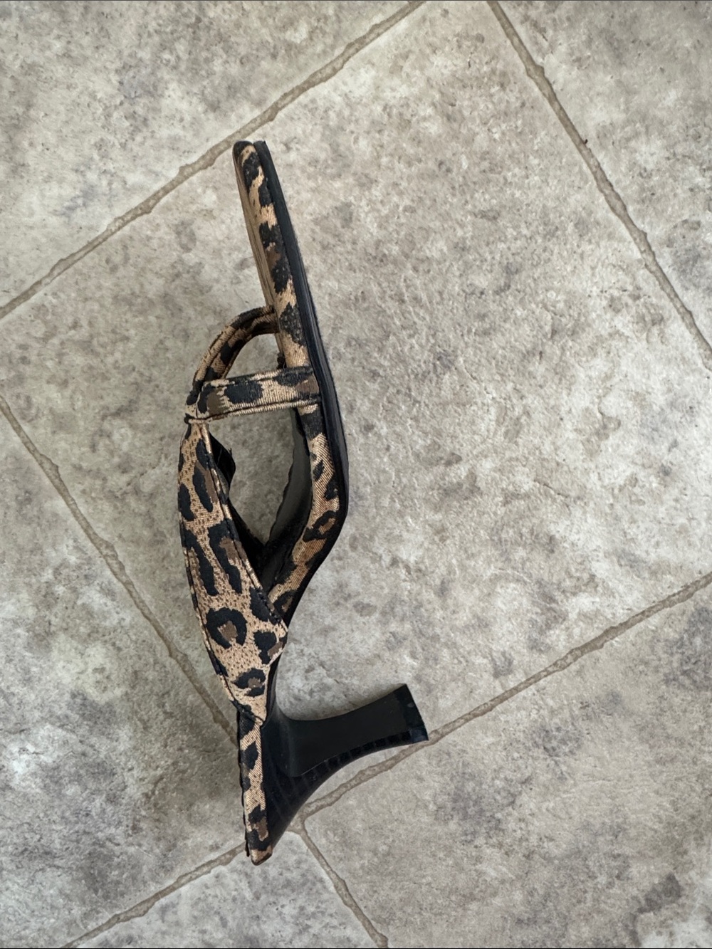 Rampage Leopard-Print Slingback Heels in Tan and Black - Picture 3 of 9